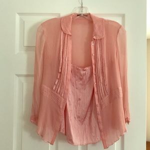 Camisole with matching shirt